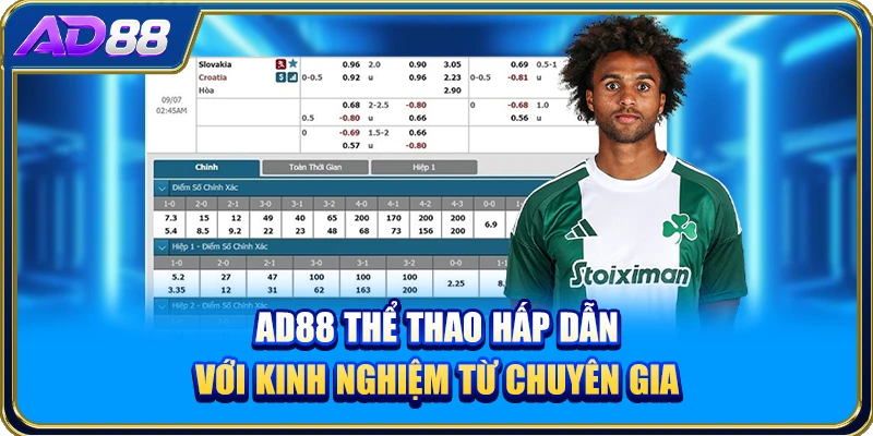 AD88 thể thao hấp dẫn với kinh nghiệm từ chuyên gia