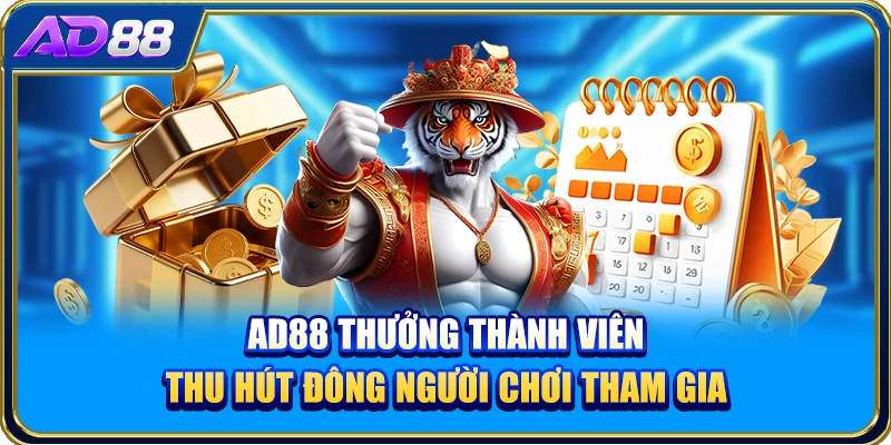 AD88 thưởng thành viên thu hút đông người chơi tham gia