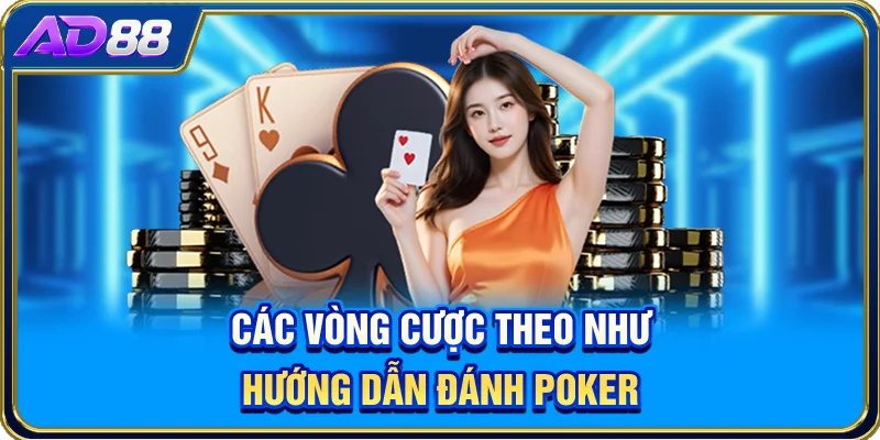 Các vòng cược theo như hướng dẫn đánh Poker