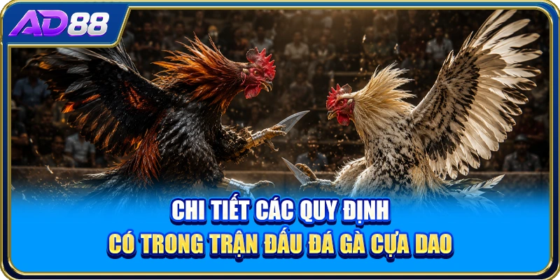 Chi tiết các quy định có trong trận đấu đá gà cựa dao